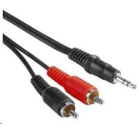 PREMIUMCORD Kabel audio 3,5mm Jack - 2x Cinch 2m (M/M, stereo)