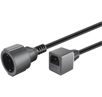 PREMIUMCORD Kabel napájecí 230V Prodlužovací  s EURO konektorem C14 (IEC connection) , 1,5m