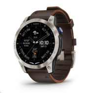 Garmin D2 Mach1, Sapphire Titan/ Brown Leather Band