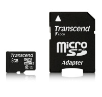 TRANSCEND MicroSDHC karta 8GB Premium, Class 10 UHS-I 300x + adaptér