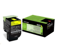 LEXMARK Yellow toner 802Y pro CX310/410/510 z programu Lexmark Return (1000 stran)