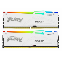 KINGSTON DIMM DDR5 64GB (Kit of 2) 6400MT/s CL32 Non-ECC FURY Beast RGB EXPO, Bílá