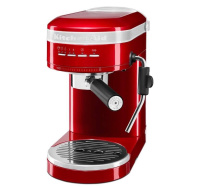 KitchenAid Artisan 5KES6503ECA kávovar, pákové espresso, 1470 W, 15 bar, parní tryska, doubleshot, červená