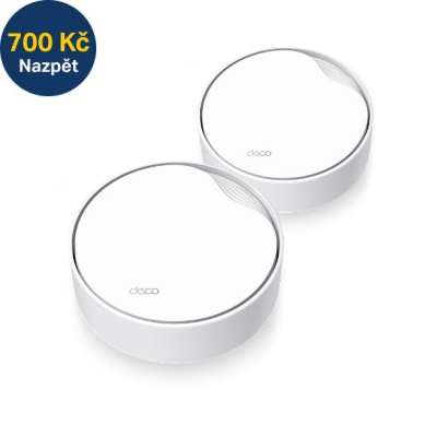 TP-Link Deco X50-PoE (2-pack) WiFi6 Mesh (AX3000,2,4GHz/5GHz,1x2,5GbELAN/WAN,1xGbELAN/WAN,1xPoE)