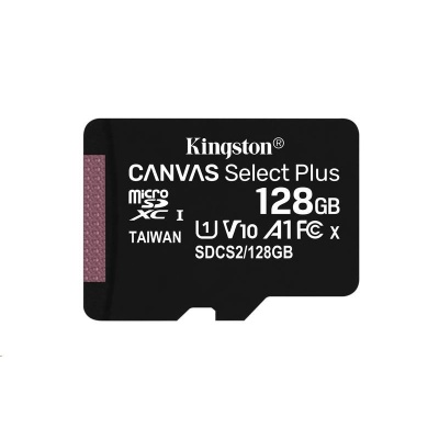 Kingston MicroSDXC karta 128GB Canvas Select Plus 100R A1 C10 - 1 ks