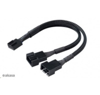 AKASA kabel rozdvojka pro ventilátory, 1x 4-pin fan na 2x 4-pin, 15cm, 4ks v balení