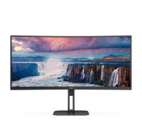 AOC MT VA LCD WLED 34" CU34V5C/BK - VA panel, 3440x1440, HDMI, DP, USB, USB-C, nast. vyska, repro, zakriven