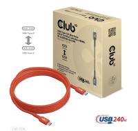 Club3D kabel USB-C, Oboustranný USB-IF Certifikovaný data kabel, PD 240W(48V/5A) EPR M/M 4m