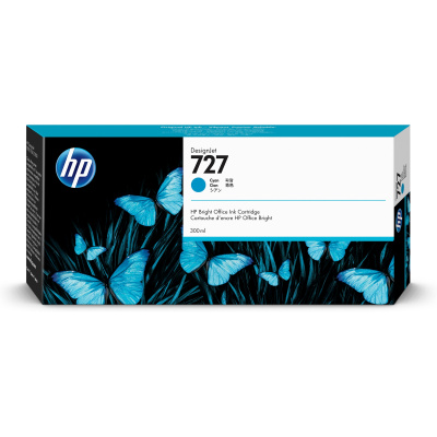 HP 727 300-ml Cyan DesignJet Ink Cartridge