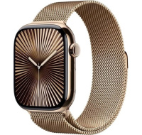 Apple Watch Series 10 GPS + Cellular 46mm Gold Titanium Case with Gold Milanese Loop - M/L