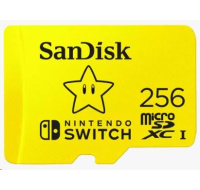 SanDisk MicroSDXC karta 256GB for Nintendo Switch (R:100/W:90 MB/s, UHS-I, V30,U3, C10, A1) licensed Product,Super Mario