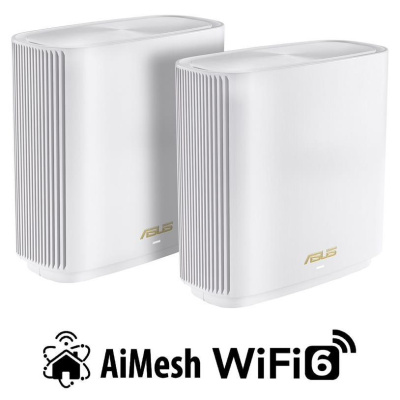 ASUS ZenWiFi XT9 2-pack Wireless AX7800 Tri-band Mesh WiFi 6 System, white