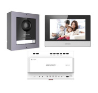 HIKVISION DS-KIS702, kit videotelefonu, 2-drát, bytový monitor + dveřní stanice + napájecí zdroj