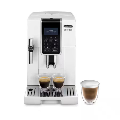 DeLonghi ECAM 350.35.W Dinamica plnoautomatický kávovar, 1450 W, 15 bar, LCD displej, bílá