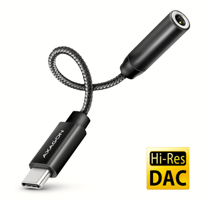 AXAGON ADA-HC, USB-C na 3.5mm jack - Hi-Res DAC audio adaptér, 384kHz/32bit, stereo