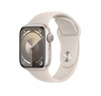 APPLE Watch Series 9 GPS 45mm Starlight Aluminium Case with Starlight Sport Band - M/L