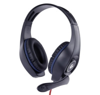 GEMBIRD sluchátka s mikrofonem GHS-05-B, gaming, černo-červená, 1x 4-pólový 3,5mm jack