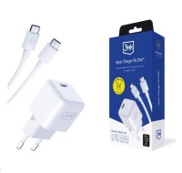 3mk síťová nabíječka Hyper Charger PD 25W + kabel USB-C