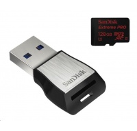 Sandisk MIcroSDXC karta 128GB Extreme PRO (275MB/s, Class 10 UHS-II U3) + USB 3.0 čtečka