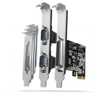 AXAGON PCEA-PSN, PCIe řadič - 1x paralelní (LPT) + 2x sériový port (RS232) 250 kbps, vč. LP