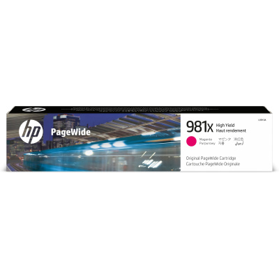 HP 981X High Yield Magenta Original PageWide Cartridge (10,000 pages)