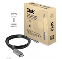 Club3D kabel USB-C na HDMI, 4K120Hz 8K60Hz HDR10 s DSC1.2, Aktivní kabel, M/M, 3m