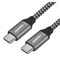 PREMIUMCORD Kabel USB 3.2 Gen 1 USB-C (M/M), bavlněný oplet, 1,5m