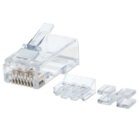 Intellinet konektor RJ45, Cat6A, UTP, 15µ, drát, 80 ks v nádobě