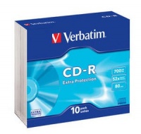 VERBATIM CD-R(10-Pack)Slim/ExtraProtection/DL/52x/700MB