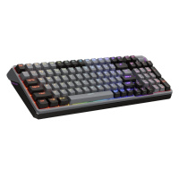 Cooler Master herní klávesnice mechanická MK770, drátová/bezdrátová, Kailh Box V2, USB, CZ, šedá