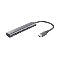 TRUST Rozbočovač Halyx Aluminium USB-C To 4 Port USB-A 3.2 Gen1 Hub