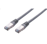 C-TECH kabel patchcord Cat5e, FTP, šedý, 10m