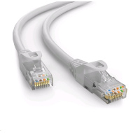 C-TECH kabel patchcord Cat6e, UTP, šedý, 1m