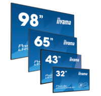 iiyama ProLite LFDs, 247.7 cm (98''), 4K, USB, RS232, Ethernet, kit (RS232), black