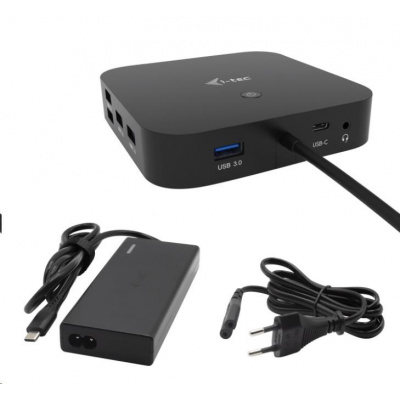 i-tec USB-C HDMI DP Docking Station, Power Delivery 65W + Universal Charger 77 W