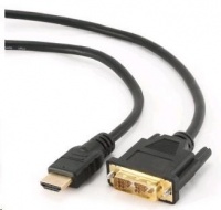 GEMBIRD Kabel HDMI - DVI 1,8m (M/M, DVI-D, Single Link, zlacené kontakty, stíněný)