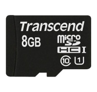 TRANSCEND MicroSDHC karta 8GB Premium, Class 10 UHS-I 300x, bez adaptéru