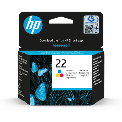 HP 22 Tri-color Ink Cart, 5 ml, C9352AE (165 pages)