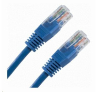 XtendLan patch kabel Cat5E, UTP - 0,25m, modrý (prodej po 10 ks)