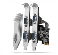 AXAGON PCEA-S4N, PCIe řadič - 4x sériový port (RS232) 250 kbps, vč. LP