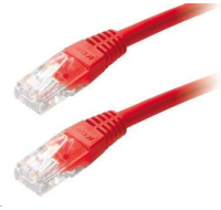 XtendLan patch kabel Cat5E, UTP - 0,25m, červený (prodej po 10 ks)