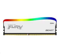 KINGSTON DIMM DDR4 16GB 3600MT/s CL18 FURY Beast Bílá RGB SE