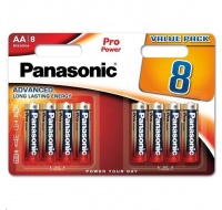 PANASONIC Alkalické baterie Pro Power LR6PPG/8BW AA 1,5V (Blistr 8ks)