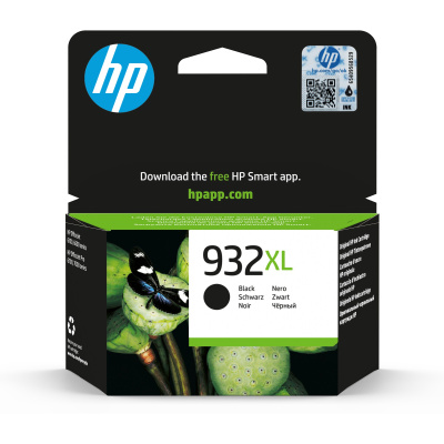 HP 932XL Black Ink Cart, 22,5 ml, CN053AE (1,000 pages)