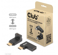 Club3D set adapterů USB-C Gen2 angled adapter set of 2, 4K120Hz, 240W, (M/F)