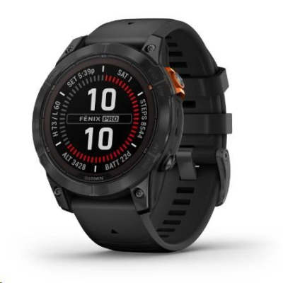 Garmin fenix® 7 Pro – Solar Edition, Gray / Black Band