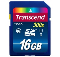 TRANSCEND SDHC karta 16GB Premium, Class 10 UHS-I, 300X (45MB/s)