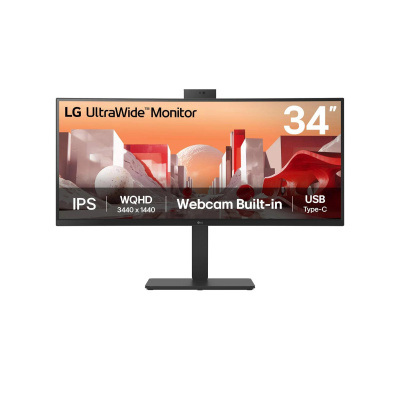 LG MT IPS LCD LED 34" 34BA85QE - IPS, 3440x1440, 2xHDMI, DP, USB 3.2, USB-C, RJ45, nast vyska, repro, zakriven, webcam