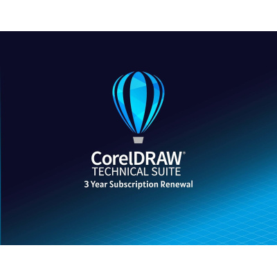 CorelDRAW Technical Suite 3 roky obnova pronájmu licence (2501+) EN/DE/FR/ES/BR/IT/CZ/PL/NL