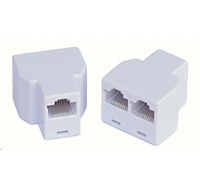 Dvojspojka RJ45, 1x8p8c/2x8p8c - telefonní